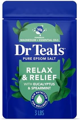 Dr Teal's Epsom Salt Magnesium Soak Relax & Relief Eucalyptus 3 lb