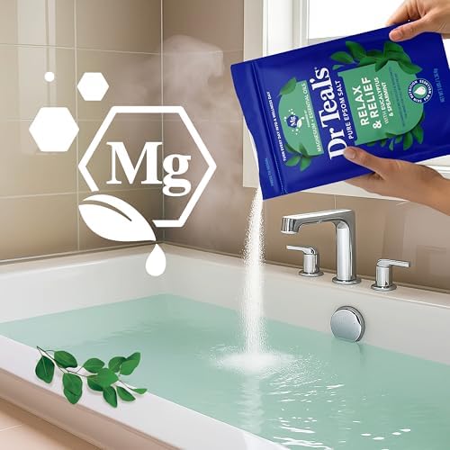 Dr Teal's Epsom Salt Magnesium Soak Relax & Relief Eucalyptus 3 lb