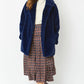 Blue Faux Fur Midi Coat