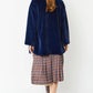 Blue Faux Fur Midi Coat