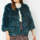 Teal Faux Fur Ella Coat