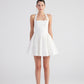 Teresa White Pleated Skirt Mini Dress