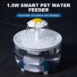 1200ml USB Cat Water Fountain Pet Drinking Dispenser Drinker Auto Filter Transparent Cat Drinker Automatic Cat Drink Bowl Filter