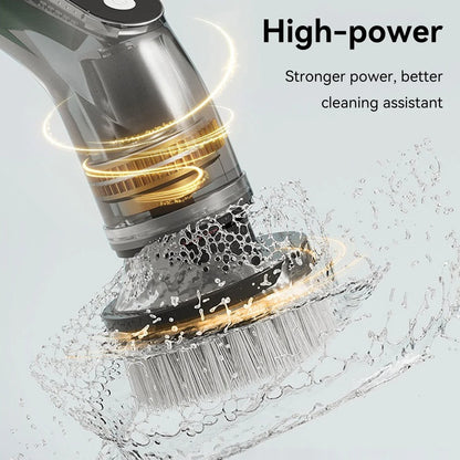 Electric Cleaning Brush 3-Gear Handheld Cordless Rotating Scrubber With Extended Handle Spin Scrubber For Bathroom Kitchen Floor
