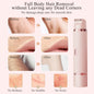Women's Electric Shaver 2-in-1 Bikini Area Hair Trimmer Cordless Waterproof Rechargeable Wet/Dry Use Dual-Head Detachable Razor